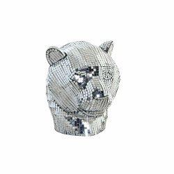 Figura Decorativa DKD Home Decor Prateado Leopardo Resina (31 x 27 x 32 cm)