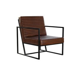 Poltrona DKD Home Decor Castanho Preto Metal 75 x 89 x 90 cm