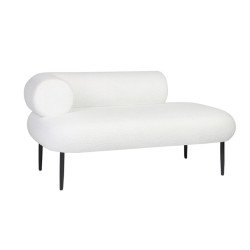 Sofá DKD Home Decor Branco Preto Metal Scandi 127,5 x 73,5 x 64 cm