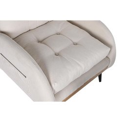 Sofá-cama DKD Home Decor Creme Metal Scandi 74 x 85 x 90 cm