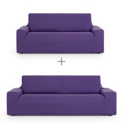 Conjunto de capas para sofá Eysa ULISES Roxo 2 Peças